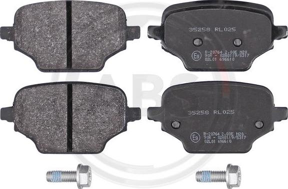 A.B.S. 35258 - Kit pastiglie freno, Freno a disco www.autoricambi360.it