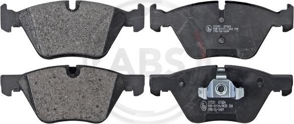 A.B.S. 37551 - Kit pastiglie freno, Freno a disco www.autoricambi360.it