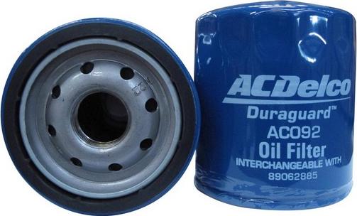 ACDelco AC092 - Filtro olio www.autoricambi360.it
