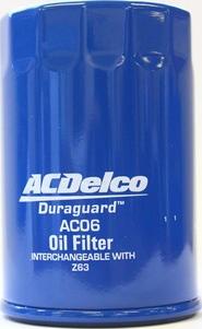 ACDelco AC06 - Filtro olio www.autoricambi360.it