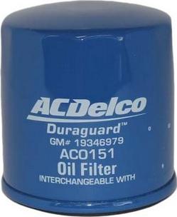 ACDelco AC0151 - Filtro olio www.autoricambi360.it
