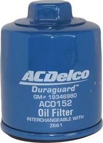 ACDelco AC0152 - Filtro olio www.autoricambi360.it