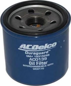 ACDelco AC0139 - Filtro olio www.autoricambi360.it