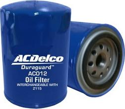 ACDelco AC012 - Filtro olio www.autoricambi360.it