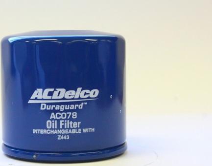 ACDelco AC078 - Filtro olio www.autoricambi360.it