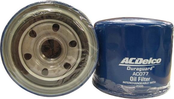 ACDelco AC077 - Filtro olio www.autoricambi360.it
