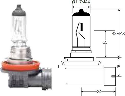 ACDelco ACH11 - Lampadina, Faro principale www.autoricambi360.it