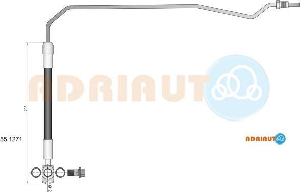 Adriauto 55.1271 - Flessibile del freno www.autoricambi360.it