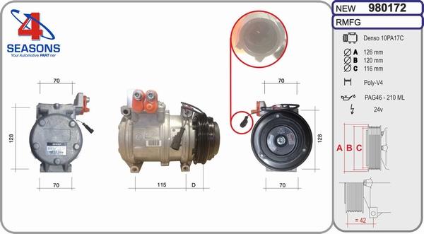 AHE 980172 - Compressore, Climatizzatore www.autoricambi360.it