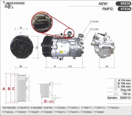 AHE 98836 - Compressore, Climatizzatore www.autoricambi360.it