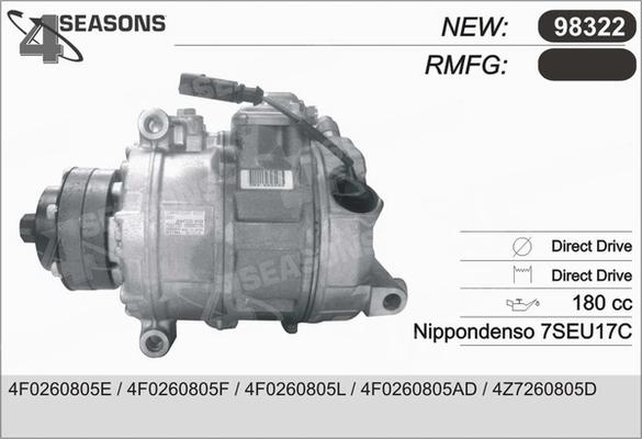 AHE 98322 - Compressore, Climatizzatore www.autoricambi360.it