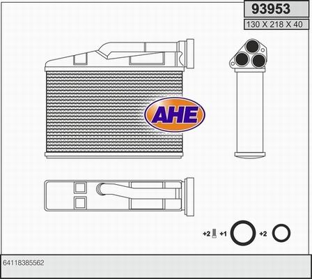 AHE 93953 - Scambiatore calore, Riscaldamento abitacolo www.autoricambi360.it