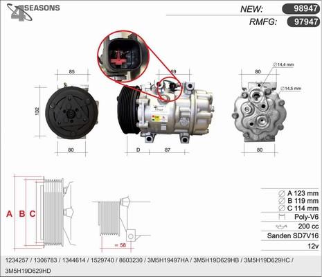 AHE 97947 - Compressore, Climatizzatore www.autoricambi360.it