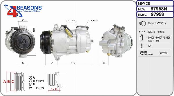AHE 97958N - Compressore, Climatizzatore www.autoricambi360.it
