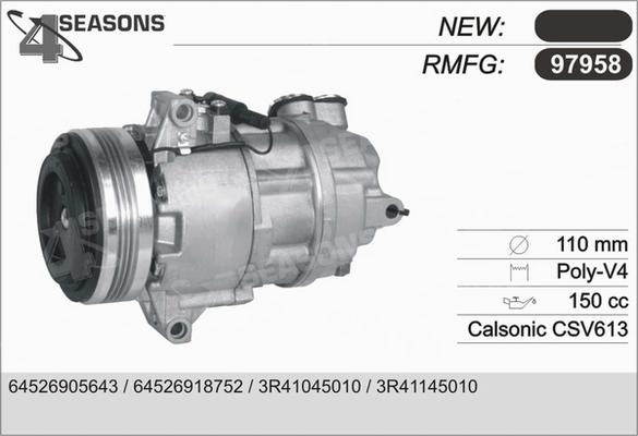 AHE 97958 - Compressore, Climatizzatore www.autoricambi360.it
