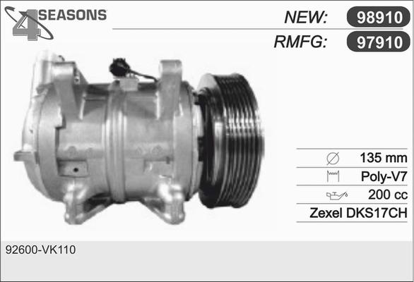 AHE 97910 - Compressore, Climatizzatore www.autoricambi360.it