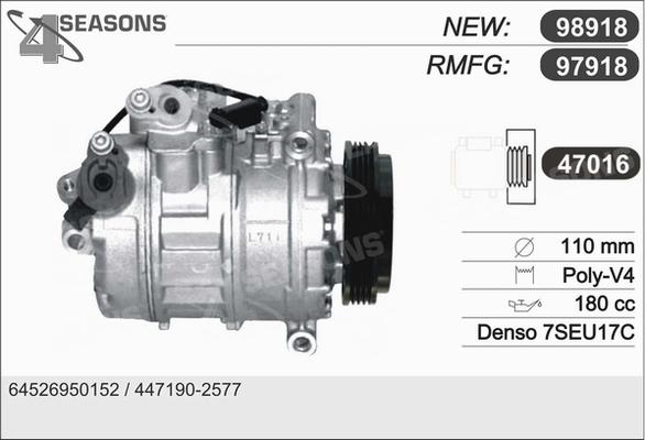 AHE 97918 - Compressore, Climatizzatore www.autoricambi360.it
