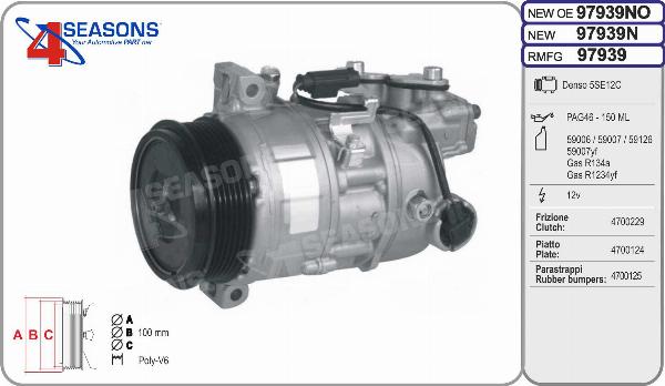 AHE 97939N - Compressore, Climatizzatore www.autoricambi360.it