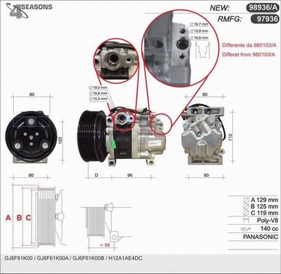 AHE 97936 - Compressore, Climatizzatore www.autoricambi360.it