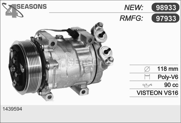 AHE 97933 - Compressore, Climatizzatore www.autoricambi360.it