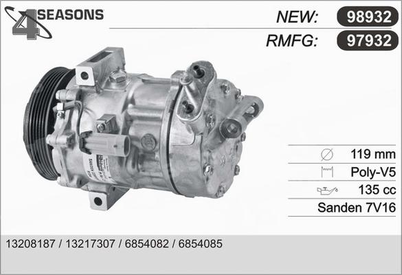 AHE 97932 - Compressore, Climatizzatore www.autoricambi360.it