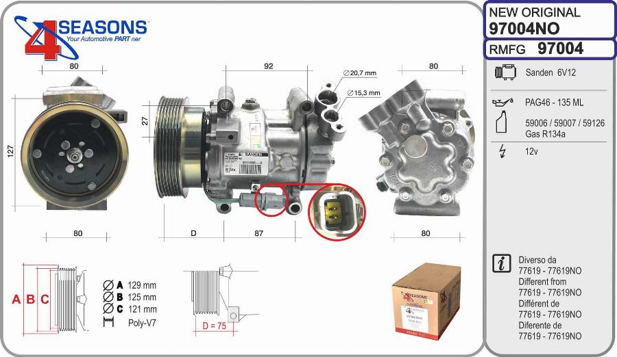 AHE 97004NO - Compressore, Climatizzatore www.autoricambi360.it