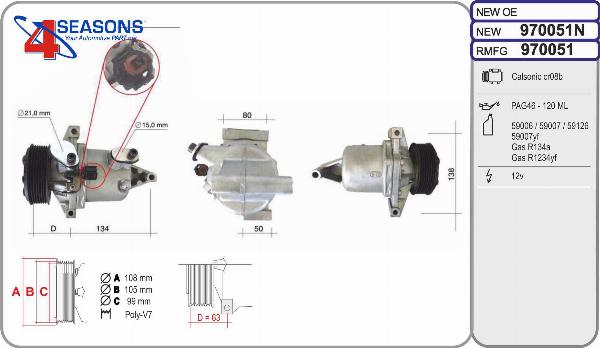 AHE 970051N - Compressore, Climatizzatore www.autoricambi360.it