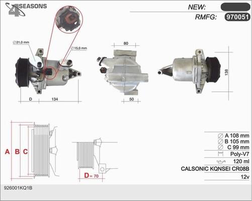 AHE 970051 - Compressore, Climatizzatore www.autoricambi360.it