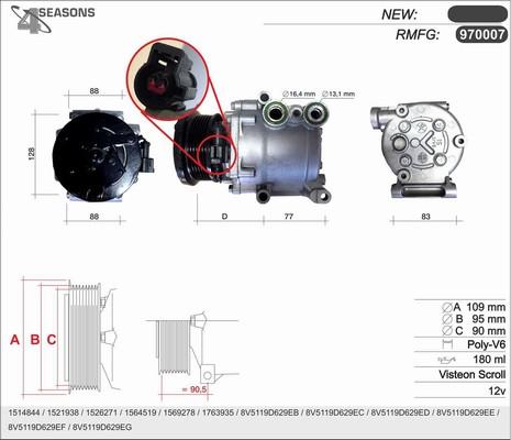 AHE 970007 - Compressore, Climatizzatore www.autoricambi360.it