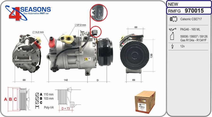 AHE 970015 - Compressore, Climatizzatore www.autoricambi360.it