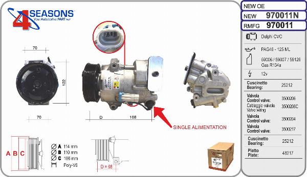 AHE 970011N - Compressore, Climatizzatore www.autoricambi360.it