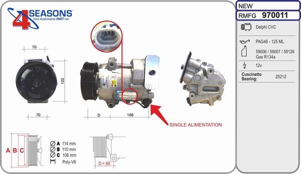 AHE 970011 - Compressore, Climatizzatore www.autoricambi360.it