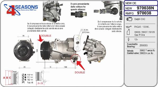 AHE 970038N - Compressore, Climatizzatore www.autoricambi360.it
