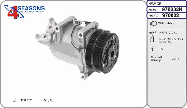 AHE 970032N - Compressore, Climatizzatore www.autoricambi360.it