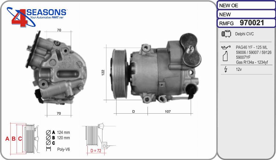 AHE 970021 - Compressore, Climatizzatore www.autoricambi360.it