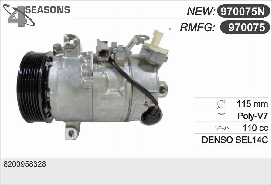 AHE 970075N - Compressore, Climatizzatore www.autoricambi360.it