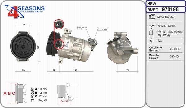 AHE 970196 - Compressore, Climatizzatore www.autoricambi360.it