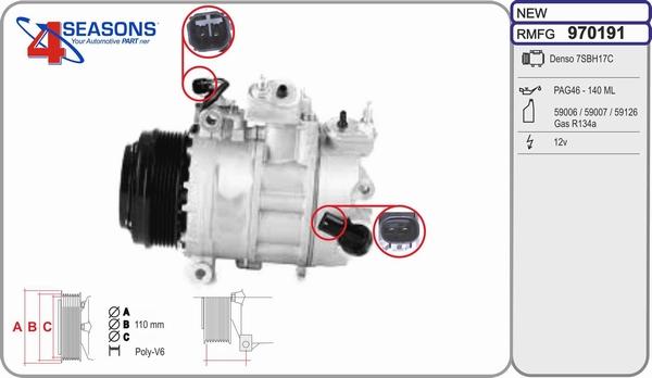 AHE 970191 - Compressore, Climatizzatore www.autoricambi360.it