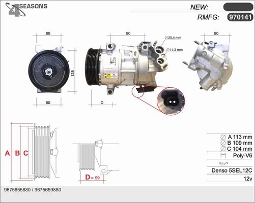 AHE 970141 - Compressore, Climatizzatore www.autoricambi360.it