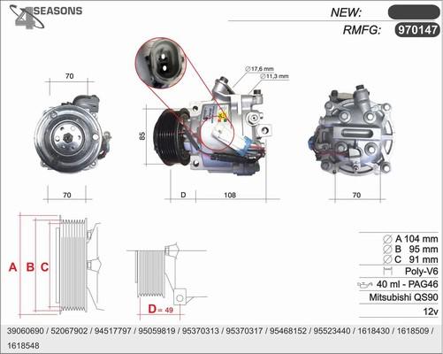 AHE 970147 - Compressore, Climatizzatore www.autoricambi360.it