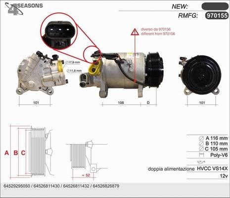 AHE 970155 - Compressore, Climatizzatore www.autoricambi360.it