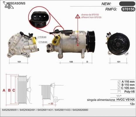 AHE 970156 - Compressore, Climatizzatore www.autoricambi360.it