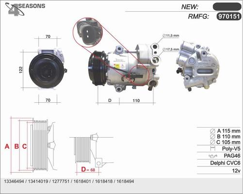 AHE 970151 - Compressore, Climatizzatore www.autoricambi360.it