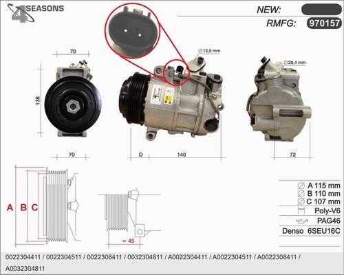 AHE 970157 - Compressore, Climatizzatore www.autoricambi360.it