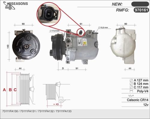 AHE 970161 - Compressore, Climatizzatore www.autoricambi360.it
