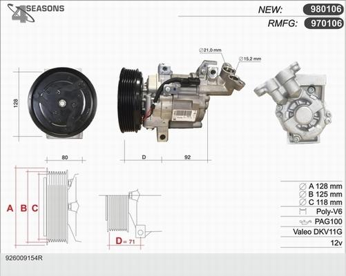 AHE 970106 - Compressore, Climatizzatore www.autoricambi360.it