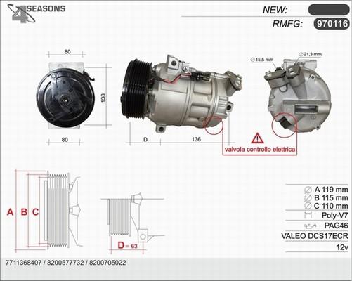 AHE 970116 - Compressore, Climatizzatore www.autoricambi360.it