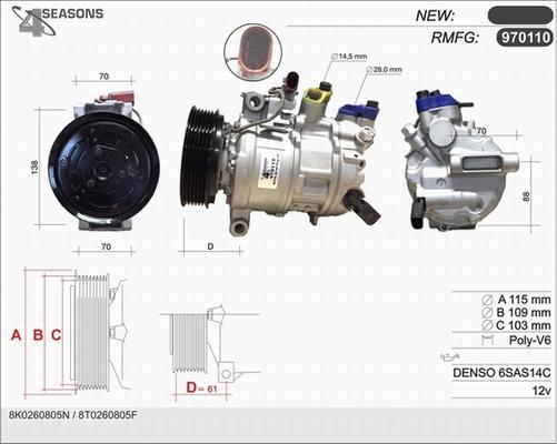 AHE 970110 - Compressore, Climatizzatore www.autoricambi360.it