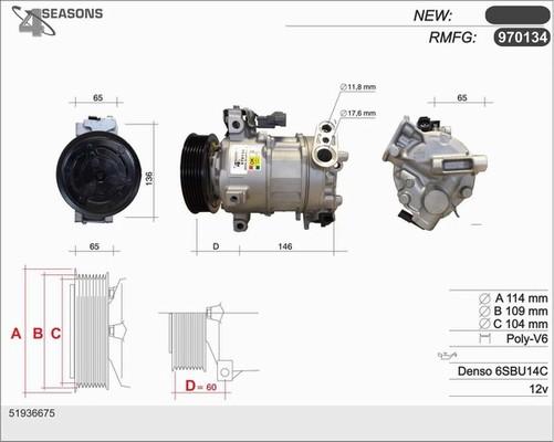 AHE 970134 - Compressore, Climatizzatore www.autoricambi360.it