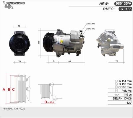 AHE 970135 - Compressore, Climatizzatore www.autoricambi360.it